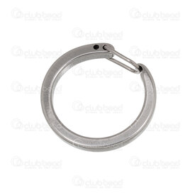 1720-2514-R20 - Stainless Steel 304 Carabiner Spring Clasp Round 20x2.5mm with 0.8mm hole Natural 20pcs 1720-2514-R20,Findings,Clasps,montreal, quebec, canada, beads, wholesale