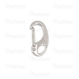 1720-2514 - Stainless steel carabiner clasp lobster 16x8.5mm 4x2mm hole Natural 5pcs 1720-2514,Findings,Clasps,Springing,Carabiner,montreal, quebec, canada, beads, wholesale