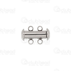 1720-2520-02 - Stainless Steel 304 Magnetic Clasp Multi-Rows 15x10mm 2 Rows Natural 2mm Loop 4pcs 1720-2520-02,Findings,Clasps,Slide lock,Stainless Steel 304,Magnetic Clasp,Multi-Rows,2 Rows,15x10mm,Grey,Natural,Metal,2mm Loop,4pcs,China,montreal, quebec, canada, beads, wholesale