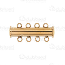 1720-2520-04GL - Stainless Steel 304 Magnetic Clasp Multi-Rows 24.5x10mm 4 Rows Gold 1.5mm Loop 4pcs 1720-2520-04GL,Findings,Clasps,Multi-rows,Stainless Steel 304,Magnetic Clasp,Multi-Rows,4 Rows,24.5x10mm,Yellow,Gold,Metal,1.5mm Loop,4pcs,China,montreal, quebec, canada, beads, wholesale