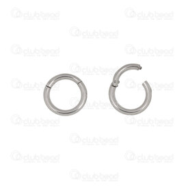 1720-2544-08 - Acier Inoxydable 304 Fermoir a Cliquer 8.5x1.2mm (Piercing pour Nez) Diametre Interieur 6mm Naturel 10pcs 1720-2544-08,Accessoires de finition,Acier inoxydable,montreal, quebec, canada, beads, wholesale