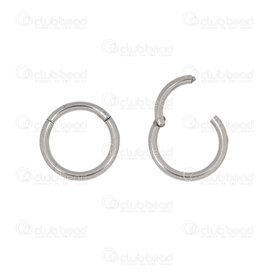1720-2544-10 - Acier Inoxydable 304 Fermoir a Cliquer 10.5x1.2mm (Piercing pour Nez) Diametre Interieur 8mm Naturel 10pcs 1720-2544-10,Accessoires de finition,Acier inoxydable,montreal, quebec, canada, beads, wholesale