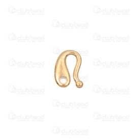 1720-2545-4GL - Stainless Steel 304 Hook Clasp 7.5x5x1.5mm 1mm hole Gold Plated 10pcs 1720-2545-4GL,montreal, quebec, canada, beads, wholesale