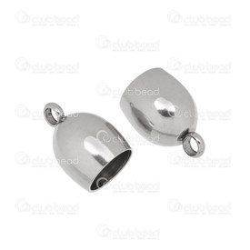 1720-2604-08 - stainless steel bail cap with loop 8mm inner Natural 10pcs 1720-2604-08,Findings,Connectors,montreal, quebec, canada, beads, wholesale