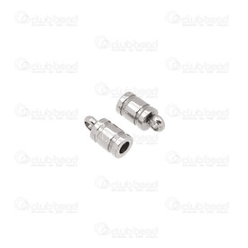 1720-2606-02 - Stainless steel cord end connector 2mm inner 5.5x5mm Natural 10pcs 1720-2606-02,Findings,Connectors,montreal, quebec, canada, beads, wholesale