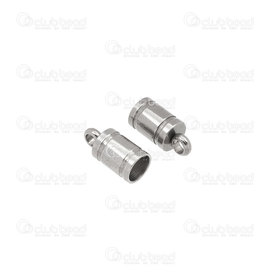 1720-2606-04 - Stainless steel cord end connector 4 mm inner 7x5mm Natural 10pcs 1720-2606-04,Findings,Connectors,montreal, quebec, canada, beads, wholesale