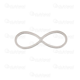 1720-2608-26 - Stainless steel link Infinity shape 26x9x0.8mm Natural 20pcs 1720-2608-26,Findings,montreal, quebec, canada, beads, wholesale