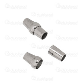 1720-2617-04 - Stainless Steel 304 Magnetic Clasp For Cord 15x8mm Natural Inside Diameter 4mm 5pcs 1720-2617-04,Or inox,5pcs,Stainless Steel 304,Magnetic Clasp,For Cord,15X8MM,Grey,Natural,Metal,Inside Diameter 4mm,5pcs,China,montreal, quebec, canada, beads, wholesale