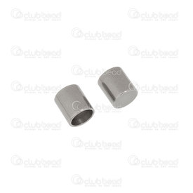 1720-2618-04 - Stainless steel cord end without hole for 4mm round cord 5x5mm Natural 50ps 1720-2618-04,Findings,Cord ends,montreal, quebec, canada, beads, wholesale