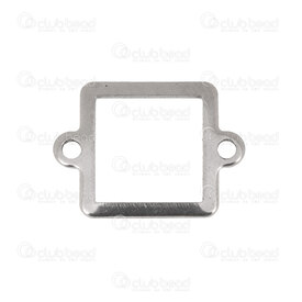 1720-2619-18 - Stainless Steel Link Square Shape Hollow 18.5x13.5x1mm with 1.5mm loop Natural 20pcs 1720-2619-18,1720-2,montreal, quebec, canada, beads, wholesale