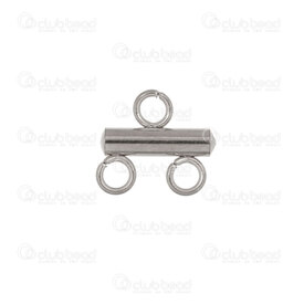 1720-2622-02 - Stainelss Steel 304 Multi-Row Connector (2 Rows) 10x9x2.5mm 2mm Ring Natural 20pcs 1720-2622-02,CONNECTEURS,montreal, quebec, canada, beads, wholesale