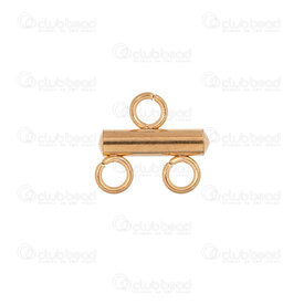 1720-2622-02GL - Acier Inoxydable 304 Connecteur Multi-Rang (2 Rang) 10x9x2.5mm avec Anneau 2mm Plaque Or 20pcs 1720-2622-02GL,connecteurs,montreal, quebec, canada, beads, wholesale