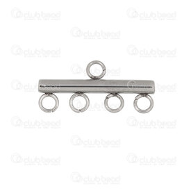 1720-2622-04 - Acier Inoxydable 304 Connecteur 4 Rangs 20x9mm Naturel 10pcs 1720-2622-04,Connecteurs,montreal, quebec, canada, beads, wholesale