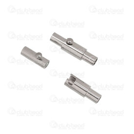 1720-2625-02 - Stainless Steel 304 Magnetic Clasp For Cord 15x4mm Double Lock Natural Inside Diameter 2mm 4pcs 1720-2625-02,Findings,4pcs,Stainless Steel 304,Magnetic Clasp,For Cord,Double Lock,15x4mm,Grey,Natural,Metal,Inside Diameter 2mm,4pcs,China,montreal, quebec, canada, beads, wholesale