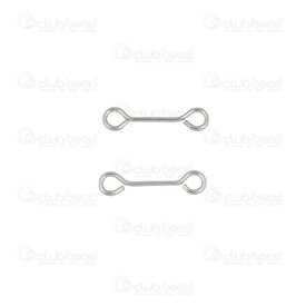 1720-2626-14 - Stainless steel wire link 14x6mm with 3mm eye Natural 200 pcs 1720-2626-14,Findings,montreal, quebec, canada, beads, wholesale