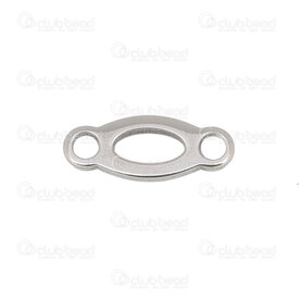 1720-2628-20 - Stainless steel Link 20.5x8x2mm Oval with 2 loops 3mm Hollow Center 8.5x4mm Natural 20pcs 1720-2628-20,Findings,Stainless Steel,montreal, quebec, canada, beads, wholesale
