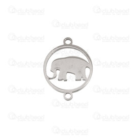 1720-2650-04 - Stainless Steel 304 Link-Connector Animal Elephant 15x12x1mm Natural 1mm Loop 10pcs 1720-2650-04,Links connectors,Metal,10pcs,Stainless Steel 304,Link-Connector,Animal,Elephant,15x12x1mm,Grey,Natural,Metal,1mm Loop,10pcs,China,montreal, quebec, canada, beads, wholesale