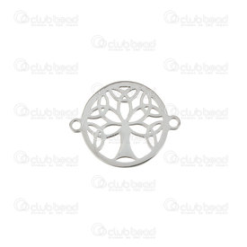 1720-2652-04 - Spiritual Stainless Steel Connector Tree of Life-Dream Catcher 16.5mm Round Natural 10pcs 1720-2652-04,ARE,montreal, quebec, canada, beads, wholesale