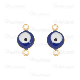 1720-2652-1708GL - Spiritual Stainless Steel Link Evil Eye Round 14.5x8x3mm 1.5mm ring Gold 20pcs 1720-2652-1708GL,montreal, quebec, canada, beads, wholesale