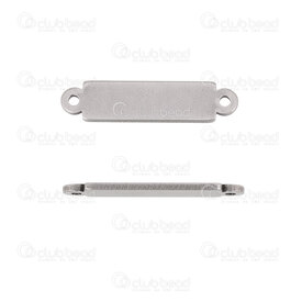 1720-2668 - Stainless Steel Link Rectangle Plate 23x5.5x1mm Plain with 1.2mm loop Natural 20pcs 1720-2668,Findings,Stainless Steel,montreal, quebec, canada, beads, wholesale