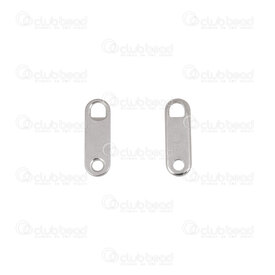 1720-2670 - Stainless Steel Link Round Rectangle Plate 11x3.5x0.8mm Plain with 1.2mm loop Natural 50pcs 1720-2670,Findings,montreal, quebec, canada, beads, wholesale