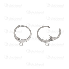 1720-2705-12 - Stainless Steel 304 Leverback Earring 12mm Round Natural With Loop 20pcs 1720-2705-12,Findings,Earrings,Leverback,20pcs,Stainless Steel 304,Leverback Earring,Round,12mm,Grey,Natural,Metal,With Loop,20pcs,China,montreal, quebec, canada, beads, wholesale