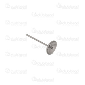 1720-2711-06 - Acier Inoxydable 304 Clou d'oreille Support pour Cabochon Rond Naturel 6mm Avec Tige pour Bille Demi-Percée 100pcs 1720-2711-06,6mm,Stainless Steel 304,Stainless Steel 304,Bezel Cup Stud Earring,Rond,6mm,Gris,Naturel,Métal,With Pin for Half Drilled Bead,100pcs,Chine,montreal, quebec, canada, beads, wholesale