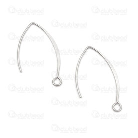 1720-2713-30F - Stainless Steel 316 Flat Fish Hook 30x0.8mm V Shape Natural 50pcs 1720-2713-30F,montreal, quebec, canada, beads, wholesale