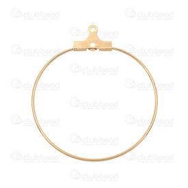 1720-2716-30GL - Stainless Steel 304 Earring Hanger Hook 30x0.8mm Round Gold Plated 20pcs 1720-2716-30GL,(6),montreal, quebec, canada, beads, wholesale