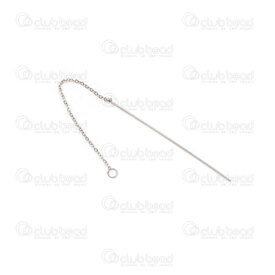 1720-2719-50 - Stainless Steel 304 Earring Stud 50x60x0.8mm With Chain Natural 3.5mm Ring 20pcs 1720-2719-50,Stainless Steel,Findings,Stainless Steel 304,Earring Stud,With Chain,50x60x0.8mm,Grey,Natural,Metal,3.5mm Ring,20pcs,China,montreal, quebec, canada, beads, wholesale