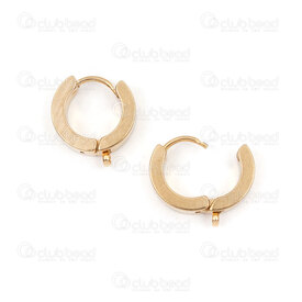 1720-2720-GL - Acier Inoxydable 304 Boucle d'Oreille a Levier Rond 13x4mm avec Boucle 1.5mm Plaque Or 10pcs (5paires) 1720-2720-GL,Accessoires de finition,Boucles d'oreilles,montreal, quebec, canada, beads, wholesale