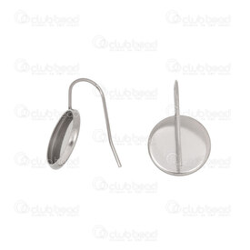 1720-2722-12 - Stainless Steel 304 Bezel Cup Hook Earring Round 12mm Natural 10pcs 1720-2722-12,Findings,12mm,Stainless Steel 304,Bezel Cup Hook Earring,Round,12mm,Grey,Natural,Metal,10pcs,China,montreal, quebec, canada, beads, wholesale
