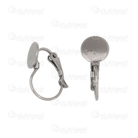 1720-2730-08 - Stainless Steel 304 Leverback Earring 11x18mm Natural With 8mm Round Plate 10pcs 1720-2730-08,Findings,Earrings,Leverback,10pcs,Stainless Steel 304,Leverback Earring,11X18MM,Grey,Natural,Metal,With 8mm Round Plate,10pcs,China,montreal, quebec, canada, beads, wholesale