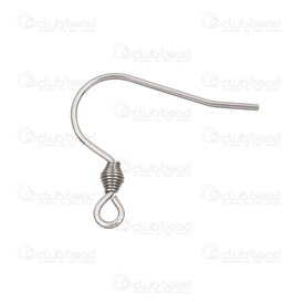 1720-2732-2 - Stainless Steel 304 Fish Hook 16.5x19x0.7mm With Coil Natural 100pcs 1720-2732-2,montreal, quebec, canada, beads, wholesale