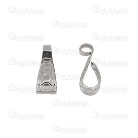 1720-2750 - Stainless steel bail \'S\' shape fancy design 0.8x8x15mm natural 20pcs Chine 1720-2750,Findings,Earrings,Stainless steel,montreal, quebec, canada, beads, wholesale