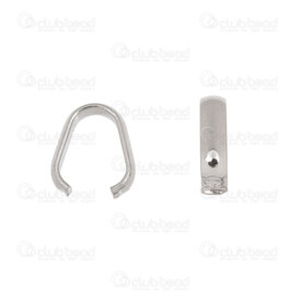 1720-2752 - Stainless steel bail 10x2.5x1mm for 2.5mm hole minimum Natural 50pcs 1720-2752,Findings,montreal, quebec, canada, beads, wholesale
