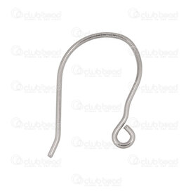 1720-2758 - Stainless Steel 316 Earring Fish Hook 24x15x1mm Natural 50pcs 1720-2758,Findings,Earrings,montreal, quebec, canada, beads, wholesale