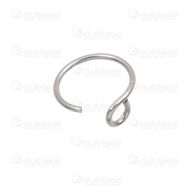 1720-2760 - Stainless Steel Earring Hook Round 10x0.8mm Natural 100pcs 1720-2760,Crochet boucles d'oreilles,montreal, quebec, canada, beads, wholesale