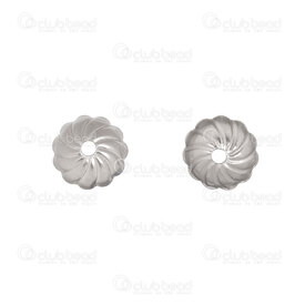 1720-2807-08 - Stainless Steel 304 Bead Cap Flower 8mm Natural Hole 1.5mm 50pcs 1720-2807-08,Findings,Bead caps,8MM,Stainless Steel 304,Bead Cap,Flower,8MM,Grey,Natural,Metal,Hole 1.5mm,50pcs,China,montreal, quebec, canada, beads, wholesale