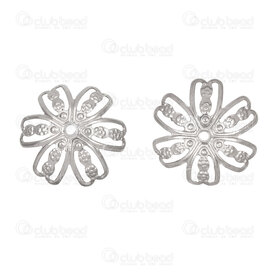 1720-2813-14 - Stainless Steel Bead Cap Flower 3.5x14mm 1mm hole Natural 50pcs 1720-2813-14,chapeau perle,montreal, quebec, canada, beads, wholesale