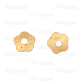 1720-2814-04GL - Stainless Steel 304 Bead Cap Flower 4mm 0.8mm hole Gold Color 100pcs 1720-2814-04GL,Findings,Stainless Steel,montreal, quebec, canada, beads, wholesale