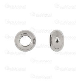 1720-2856-08 - Stainless Steel 304 Bead Spacer Donut 8x4.5mm Natural 4mm Hole 50pcs 1720-2856-08,Findings,Spacers,Beads,100pcs,Bead,Spacer,Metal,Stainless Steel 304,8x4.5mm,Round,Donut,Grey,Natural,4mm Hole,montreal, quebec, canada, beads, wholesale