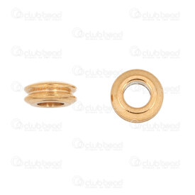 1720-2858-06GL - Stainless Steel 304 Bead Spacer Washer 6X3mm Gold With Groove 4mm Hole 20pcs 1720-2858-06GL,Beads,20pcs,Bead,Spacer,Metal,Stainless Steel 304,6.5X2.5mm,Round,Washer,Yellow,Gold,With Groove,3.5mm Hole,China,montreal, quebec, canada, beads, wholesale