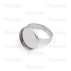 1720-2951-14 - Stainless Steel 304 Bezel Cup Ring 14mm Round Natural Adjustable size 6.5+ 10pcs 1720-2951-14,Findings,Ring bases,Stainless steel,Stainless Steel 304,Bezel Cup Ring,Round,14MM,Grey,Natural,Metal,Adjustable size 6.5+,10pcs,China,montreal, quebec, canada, beads, wholesale