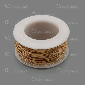 1720-3040-24GL - Acier Inoxydable 304 Fil 0.5mm 24 gauge Couleur Or Rouleau 10m 1720-3040-24GL,montreal, quebec, canada, beads, wholesale
