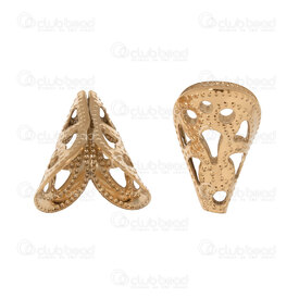 1720-3050-10GL - Acier Inoxydable 304 Cone 10x12mm Motif Fantaisie Trou 1.5mm Plaque Or 20pcs 1720-3050-10GL,trou 2.5mm,montreal, quebec, canada, beads, wholesale