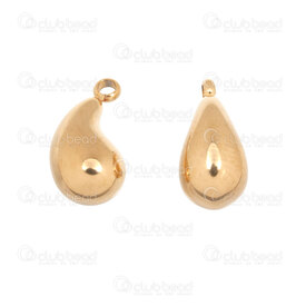 1720-4732-GL - Stainless Steel 304 Charm Water Drop 15x7mm with loop Gold Plated 5pcs 1720-4732-GL,Charms,Stainless Steel,montreal, quebec, canada, beads, wholesale