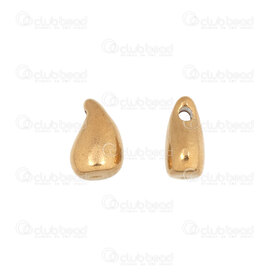 1720-4744-GL - Stainless Steel 304 Charm Drop Curved 8x5x4mm with 1.2mm Hole Gold Plated 10pcs 1720-4744-GL,A,montreal, quebec, canada, beads, wholesale
