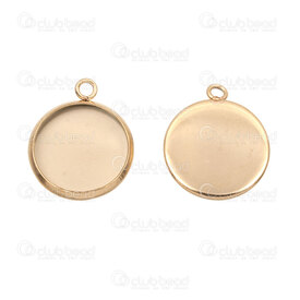 1720-9900-10GL - Acier Inoxydable 304 Pendentif Support pour Cabochon 12mm avec Boucle Plaque Or 10pcs 1720-9900-10GL,Cabochons,Bézel - Supports à cabochons,Pendentifs et breloques,montreal, quebec, canada, beads, wholesale