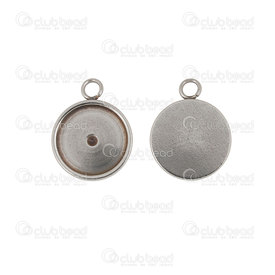 1720-9901-12 - Stainless Steel 304 Bezel Cup Pendant 12mm Round Natural 10pcs 1720-9901-12,12mm,Stainless Steel 304,Bezel Cup Pendant,Round,12mm,Grey,Natural,Metal,10pcs,China,montreal, quebec, canada, beads, wholesale